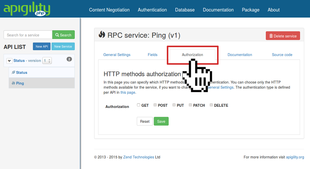 Authorization Settings RPC